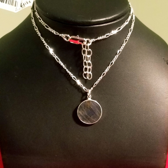 NWT One-of-a-Kind HandCrafted Artisan Silver Soldered Irridescent Glass Necklace - Picture 2 of 11